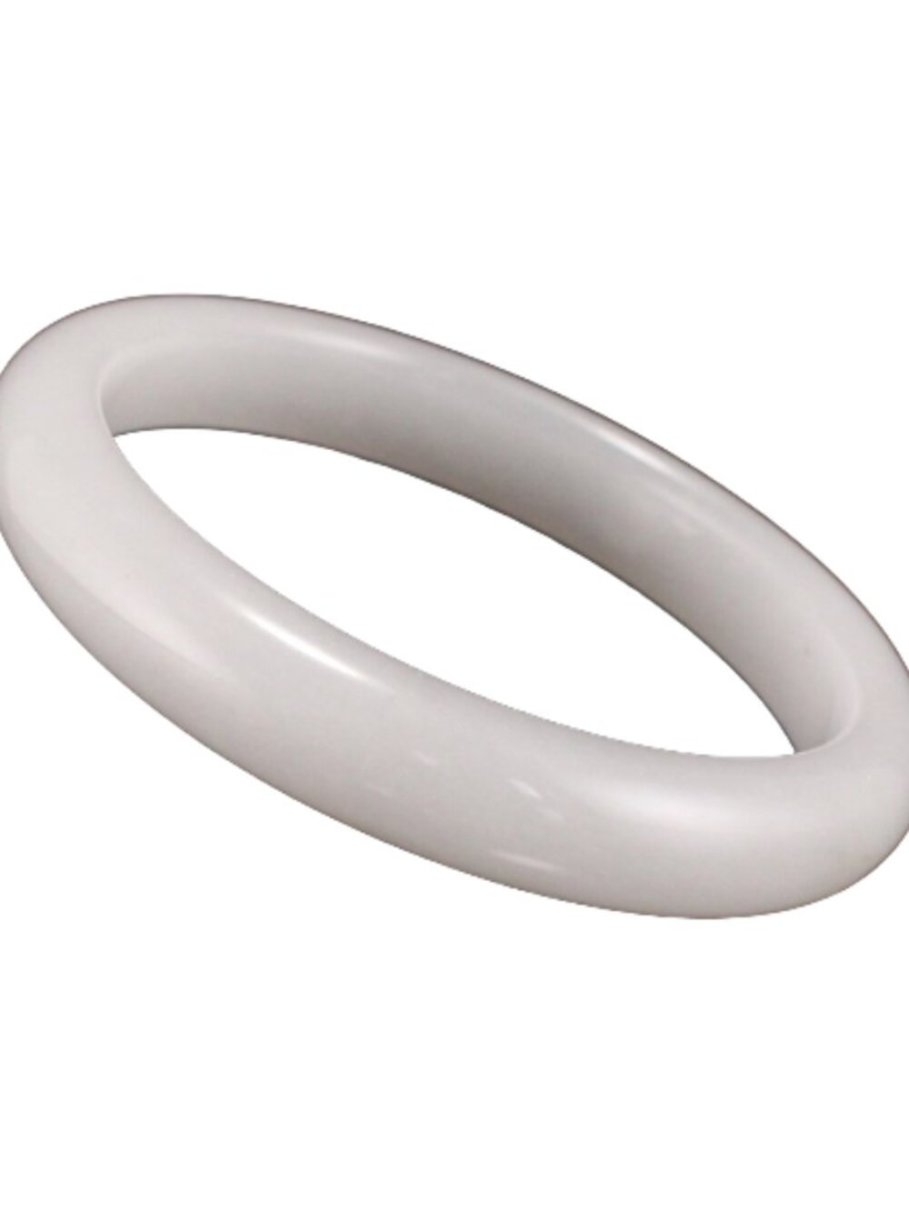 Natural Tianshan Jade Bangle 51.6g 65mm ID XL White Quartzite Bracelet J011